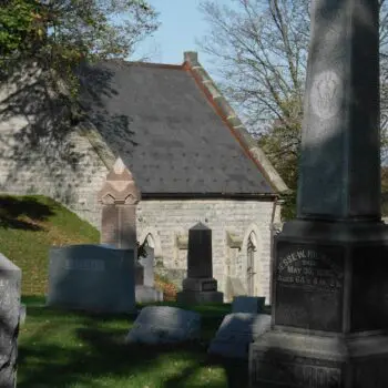 Historic slate-roofed stone structure