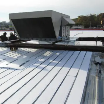 Commercial roof insulation installation process