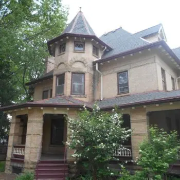 Victorian house with slate roof