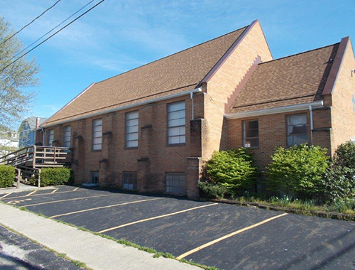 Church building with new roof
