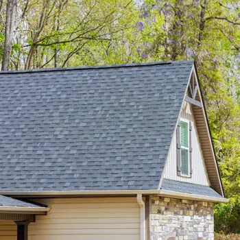House with asphalt shingle roof