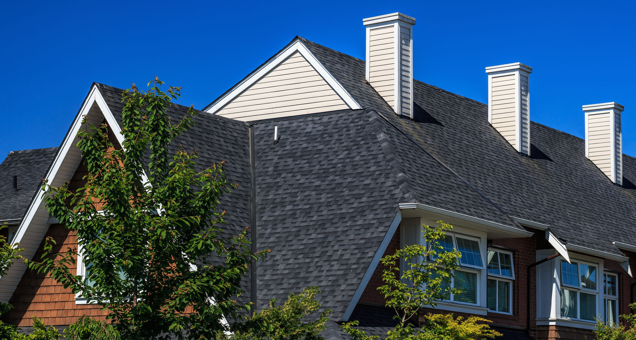 House with new shingle roof